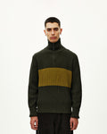 PAS NORMAL STUDIOS Off Race Merino Knit Half Zip - Olive