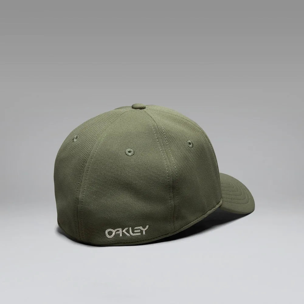 OAKLEY 6 Panel Stretch Metallic Hat - Deep Olive/Mist