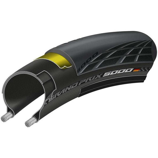 CONTINENTAL GRAND PRIX 5000 ALLSEASON TUBELESS Road Cubierta - Negro