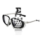 SCICON AEROJET TITANIUM METAL WHITE RX SUNNGLASSES - CLEAR LENSES