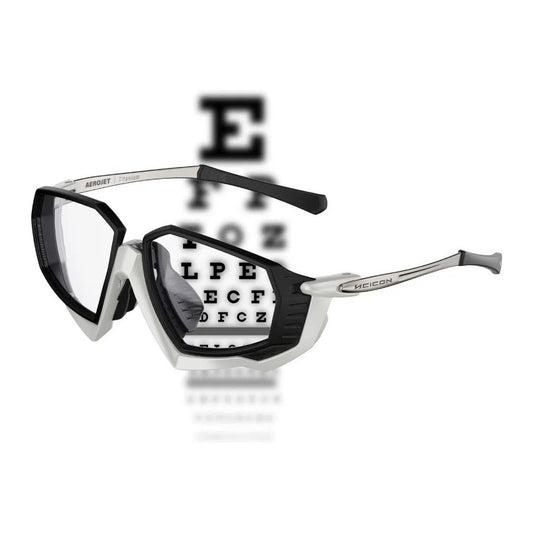 SCICON AEROJET TITANIUM METAL WHITE RX SUNNGLASSES - CLEAR LENSES