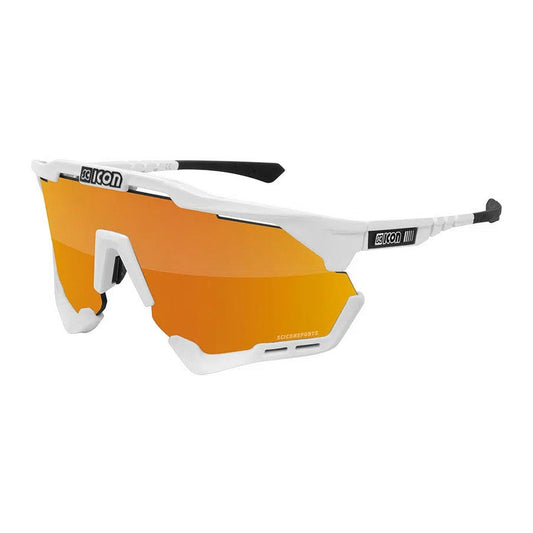 SCICON AEROSHADE XL WHITE GLOSS Sunglasses - MULTIMIRROR BRONZE LENSES