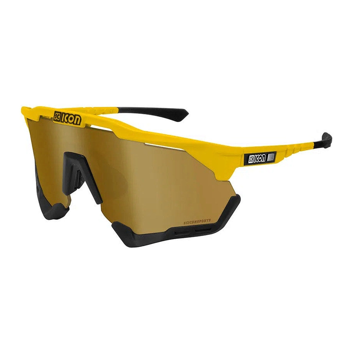SCICON AEROSHADE XL YELLOW GLOSS Sunglasses - MULTIMIRROR BRONZE LENSES