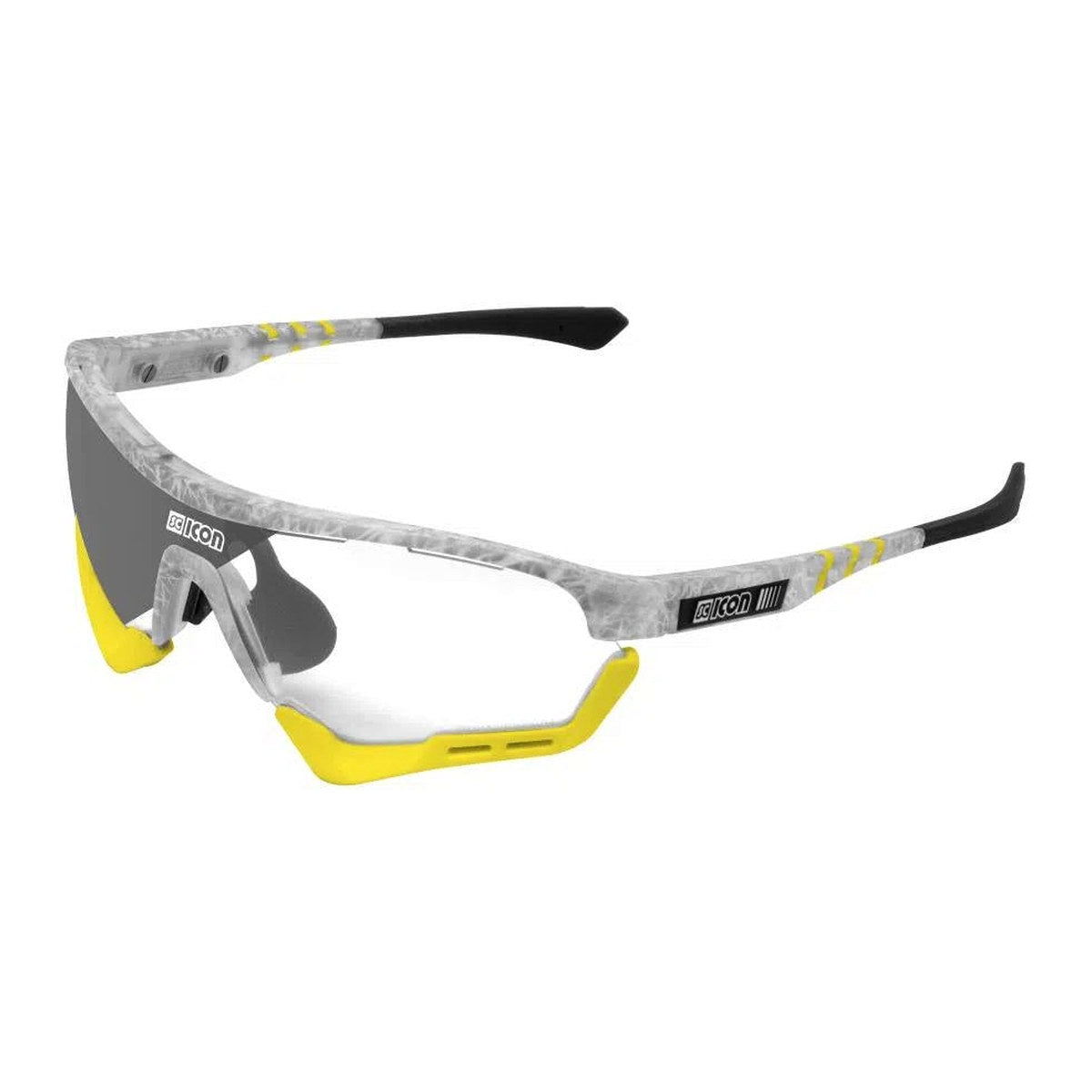 SCICON AEROTECH FROZEN WHITE Sunglasses - PHOTOCHROMIC SILVER MIRROR LENS