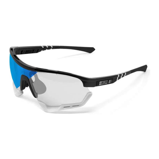 SCICON AEROTECH XL BLACK GLOSS Sunglasses - PHOTOCHROMIC BLUE LENS