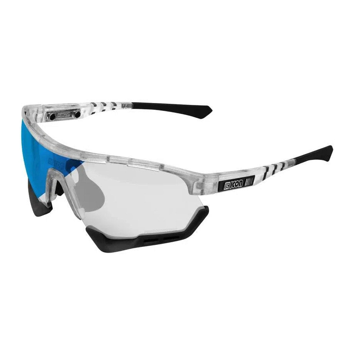 SCICON AEROTECH XL FROZEN WHITE Sunglasses - PHOTOCHROMIC BLUE LENS