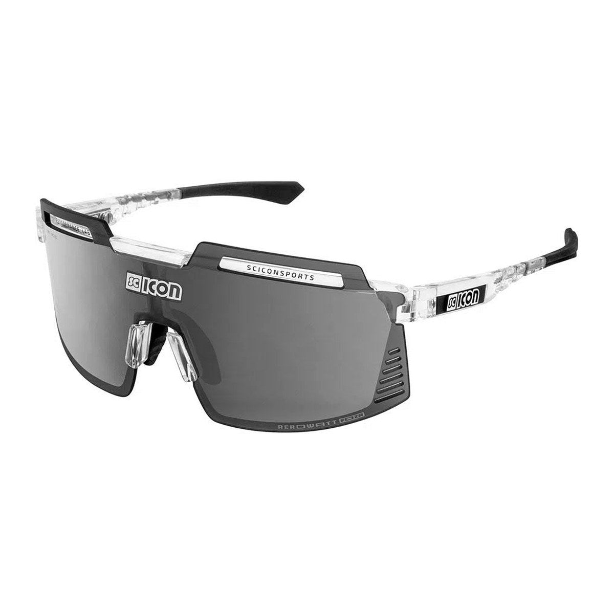 SCICON AEROWATT FOZA CRYSTAL GLOSS Sunglasses - MULTIMIRROR SILVER LENSES