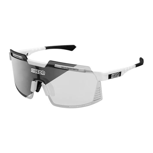 SCICON AEROWATT FOZA WHITE GLOSS Sunglasses - PHOTOCHROMIC SILVER LENS