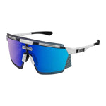 SCICON AEROWATT WHITE GLOSS Sunglasses - MULTIMIRROR BLUE LENSES