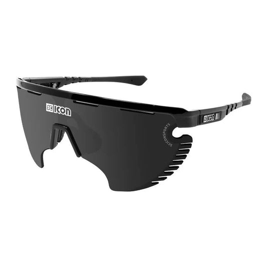 SCICON AEROWING LAMON BLACK GLOSS Sunglasses - MULTIMIRROR SILVER LENSES