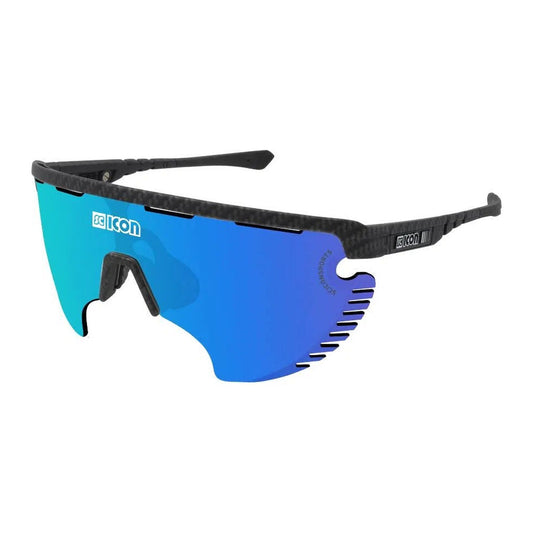 SCICON AEROWING LAMON CARBON MATT Sunglasses - MULTIMIRROR BLUE LENSES