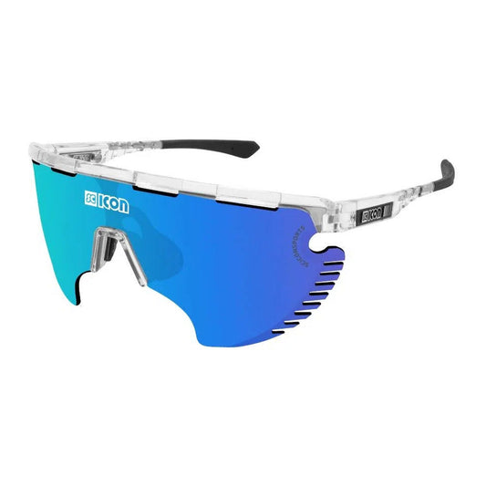 SCICON AEROWING LAMON CRYSTAL GLOSS Sunglasses - MULTIMIRROR BLUE LENSES