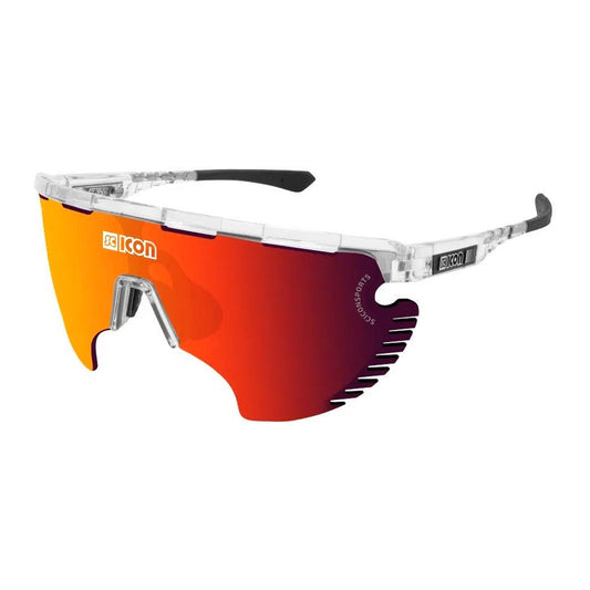 SCICON AEROWING LAMON CRYSTAL GLOSS Sunglasses - MULTIMIRROR RED LENSES