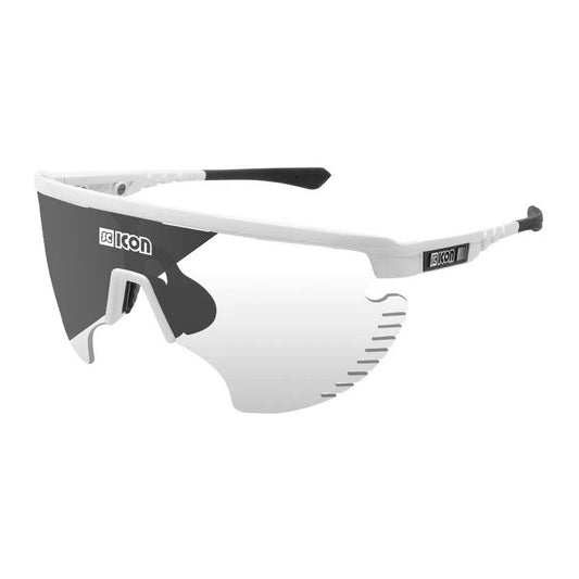 SCICON AEROWING LAMON WHITE GLOSS Sunglasses - PHOTOCHROMIC SILVER MIRROR LENS