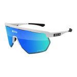 SCICON AEROWING WHITE GLOSS Sunglasses - MULTIMIRROR BLUE LENSES