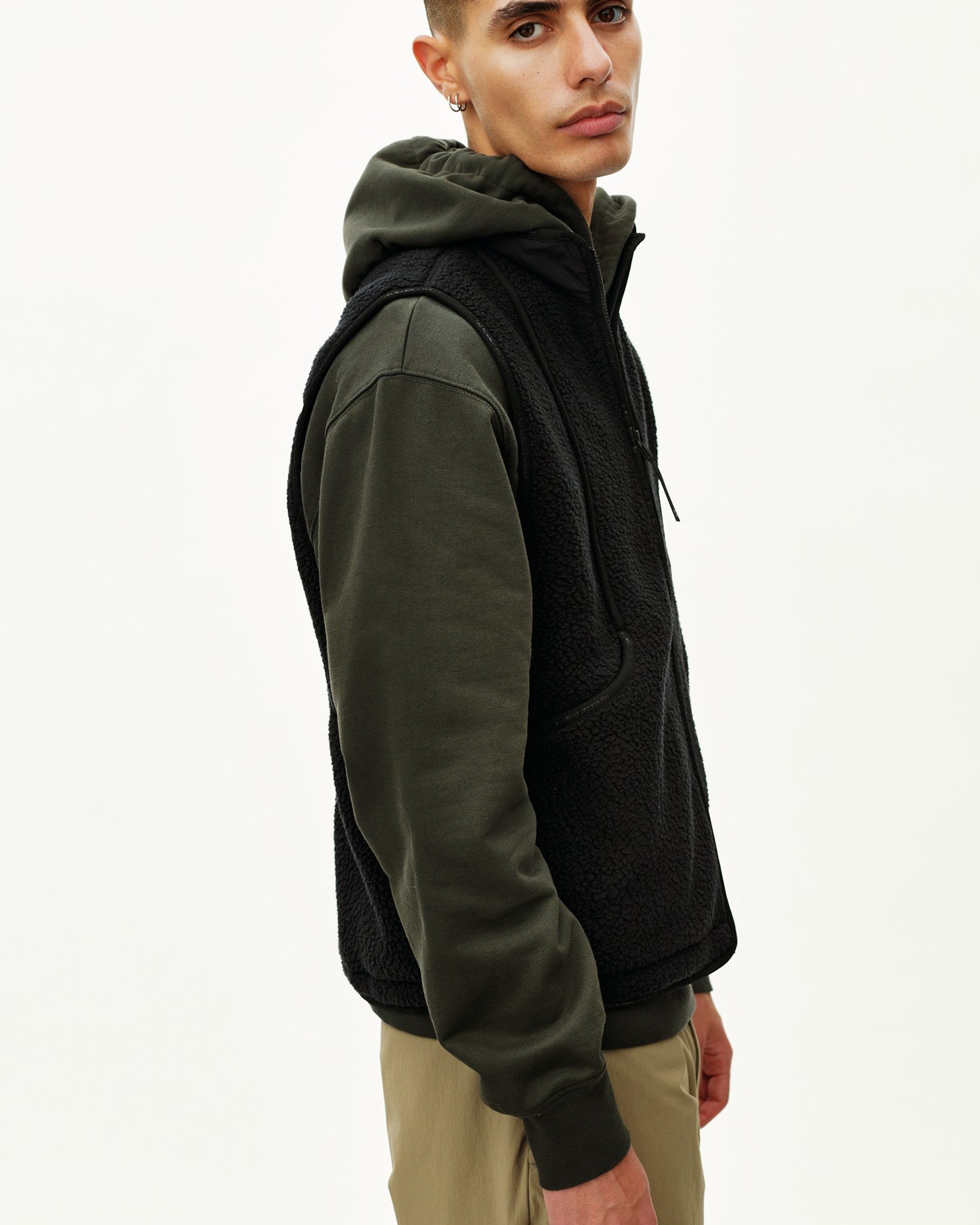 PAS NORMAL STUDIOS Off Race Pile Fleece Chaleco de ciclisme - Negre