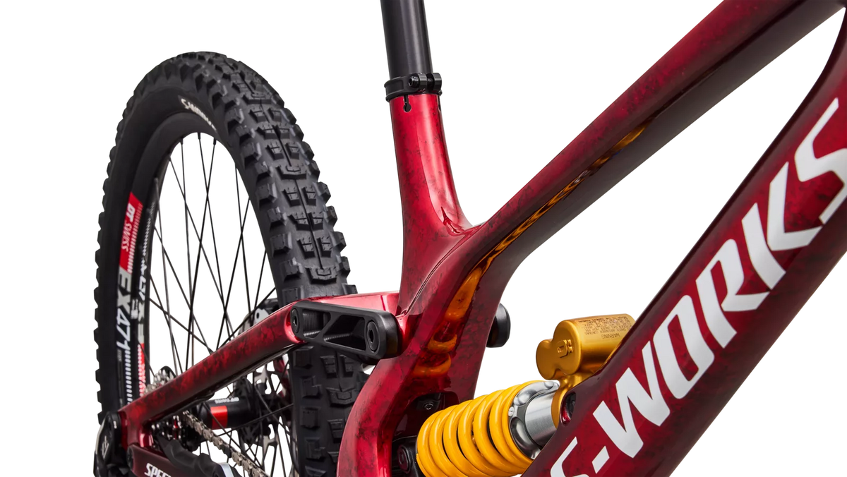 SPECIALIZED S-Works Demo 11 LTD Built for Legends Complete MTB - Gloss Red Tint Carbon / Silver Dust / White