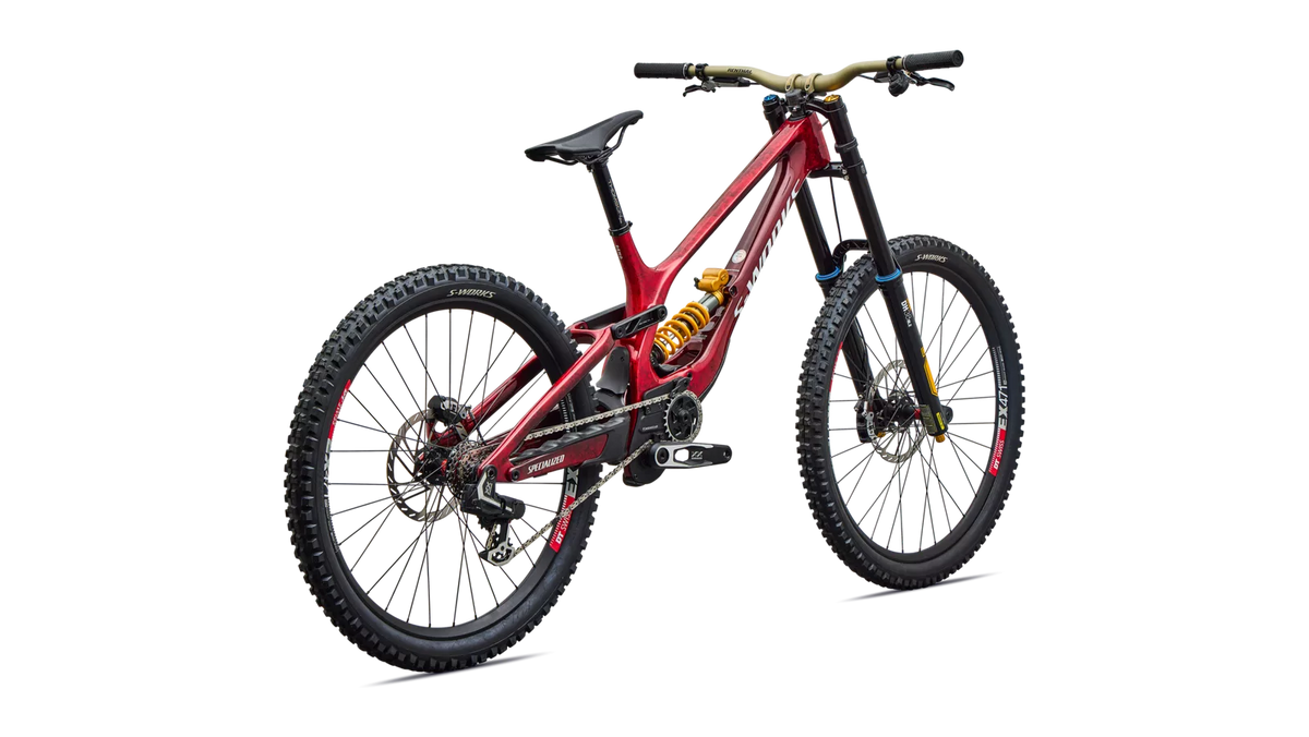 SPECIALIZED S-Works Demo 11 LTD Built for Legends Complete MTB - Gloss Red Tint Carbon / Silver Dust / White