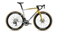 SPECIALIZED S-WORKS TARMAC SL9 LTD REMCO EVENEPOEL ROAD BIKE - GLOSS METALLIC WHITE SILVER / GOLD PEARL / DEEP BLUE