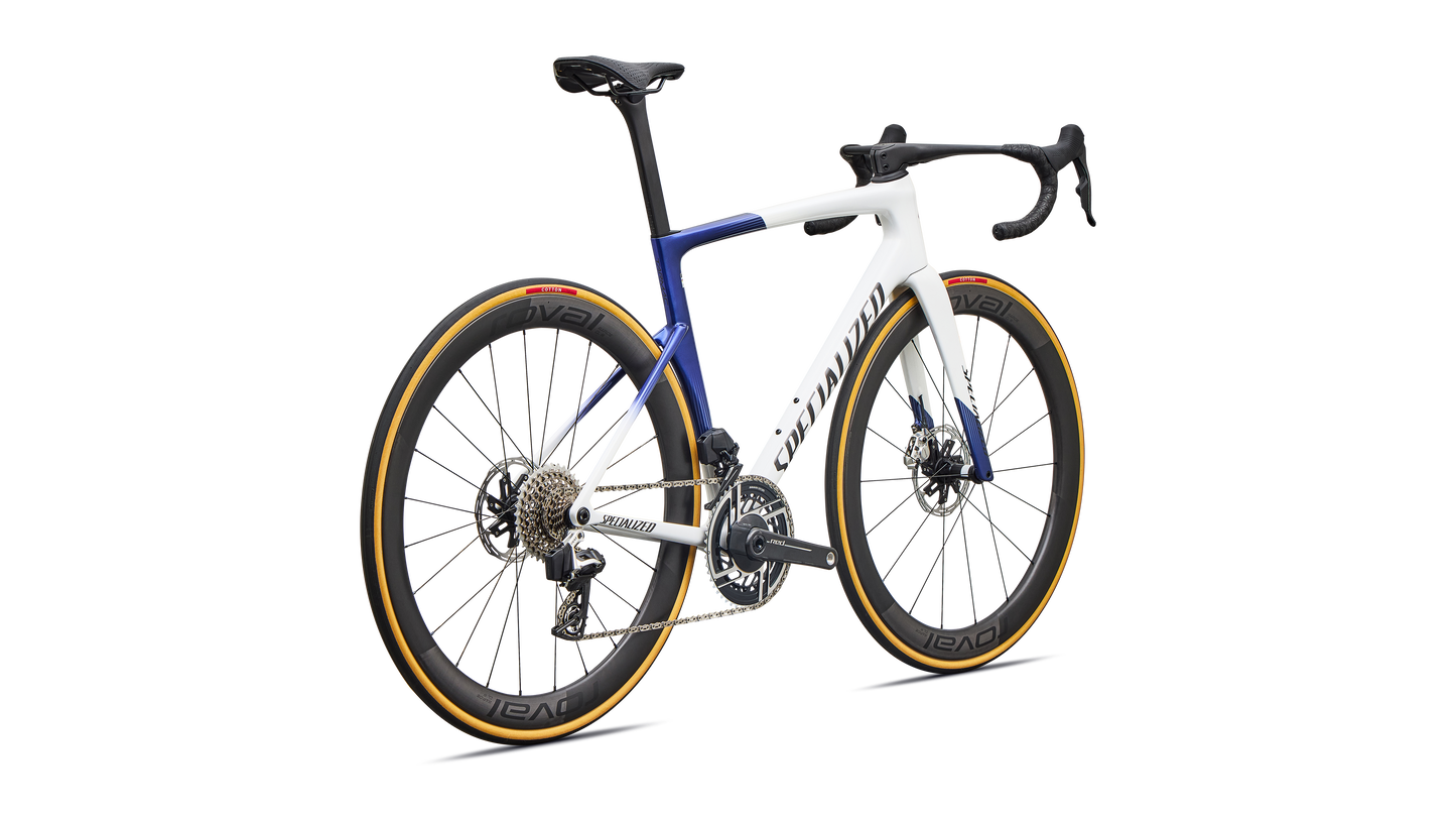 SPECIALIZED TARMAC SL9 S LEVEL Road Bike - WHITE/MAJOLICA BLUE METALLIC/OBSIDIAN METALLIC
