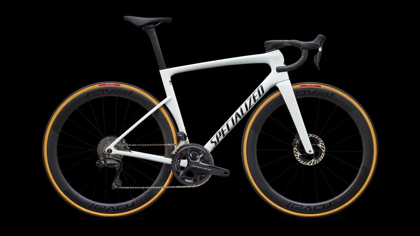 SPECIALIZED TARMAC SL9 SLEVEL Vejcykel - METALLIC Hvid SILVER/TARMAC Sort