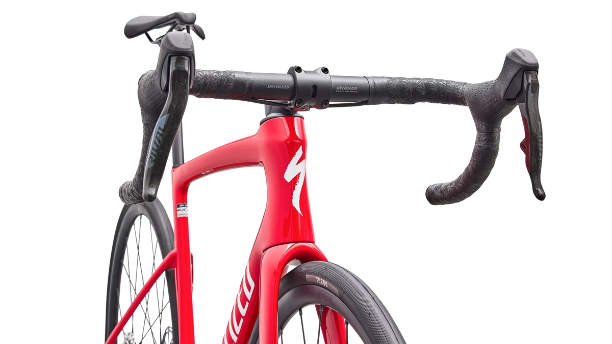 SPECIALIZED TARMAC SL9 COMP ROAD BIKE SRAM RIVAL AXS - GLOSS VIVID RED / WHITE
