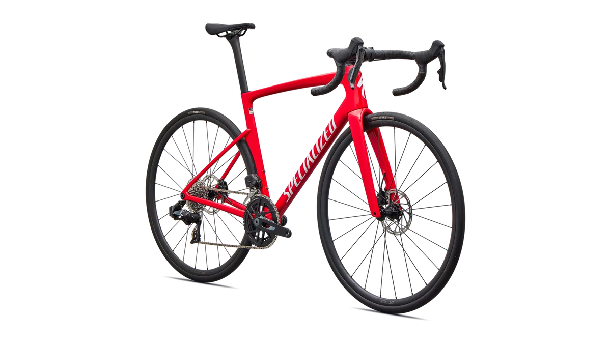 SPECIALIZED TARMAC SL9 COMP ROAD BIKE SRAM RIVAL AXS - GLOSS VIVID RED / WHITE