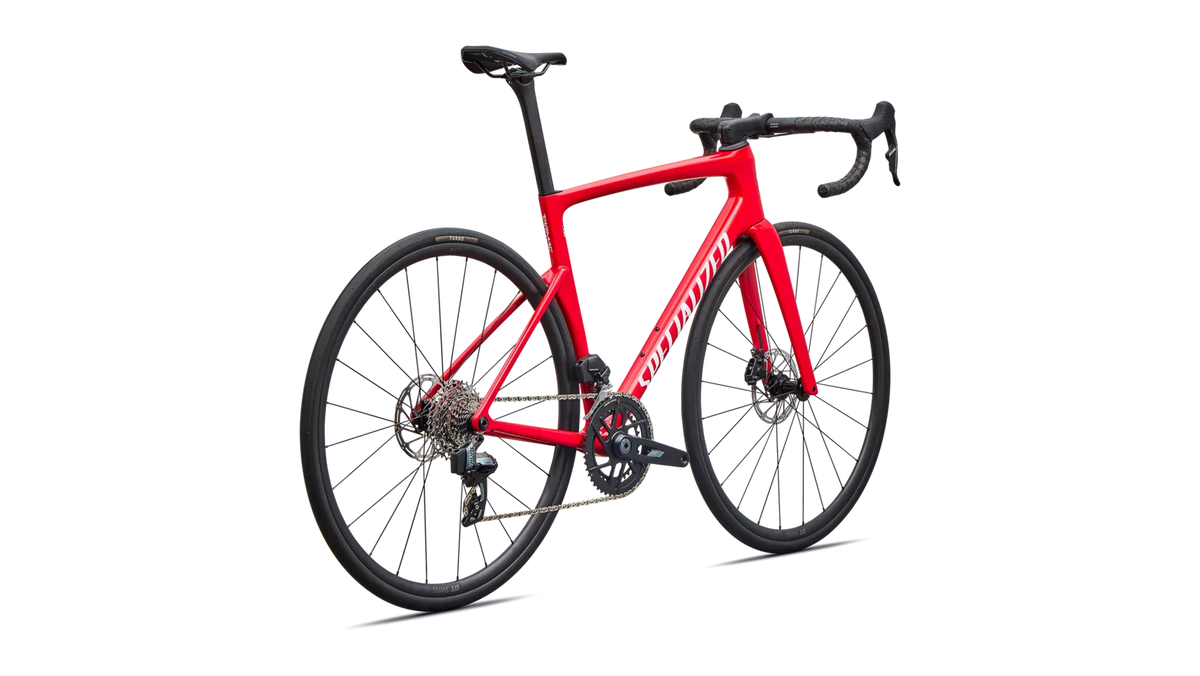 SPECIALIZED TARMAC SL9 COMP ROAD BIKE SRAM RIVAL AXS - GLOSS VIVID RED / WHITE