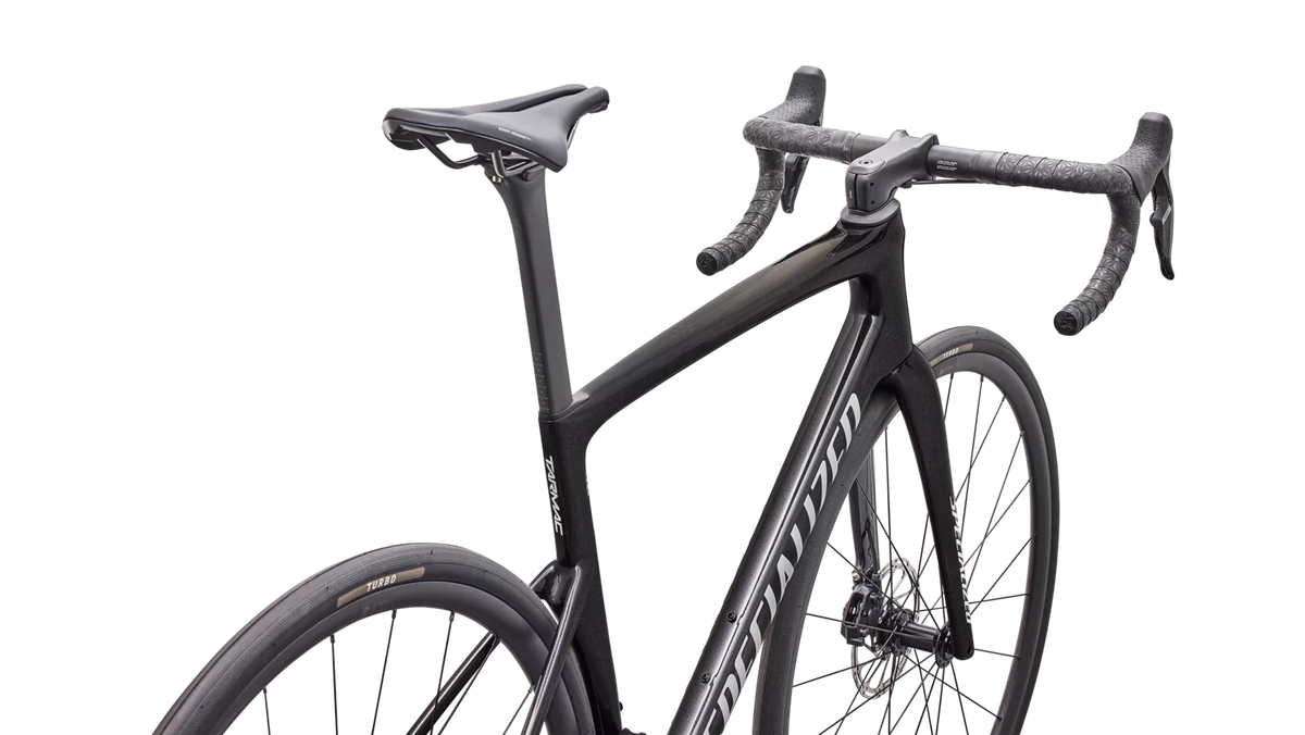 SPECIALIZED TARMAC SL9 COMP ROAD BIKE SRAM RIVAL AXS - GLOSS CHARCOAL TINT / DOLOMITE METALLIC
