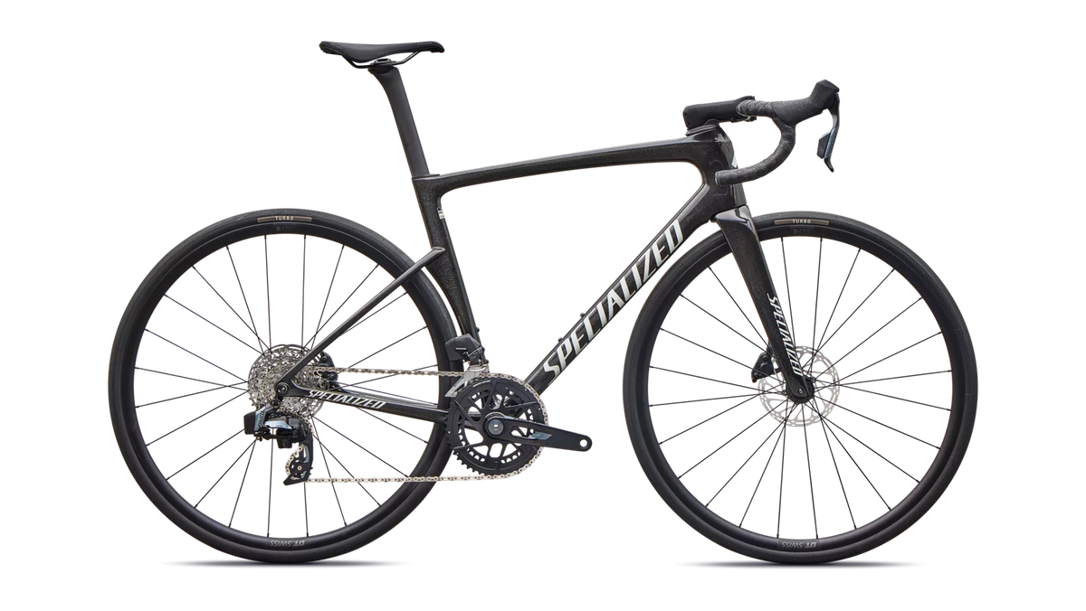 SPECIALIZED TARMAC SL9 COMP ROAD BIKE SRAM RIVAL AXS - GLOSS CHARCOAL TINT / DOLOMITE METALLIC