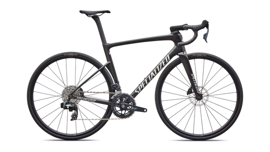 SPECIALIZED TARMAC SL9 COMP ROAD BIKE SRAM RIVAL AXS - GLOSS CHARCOAL TINT / DOLOMITE METALLIC