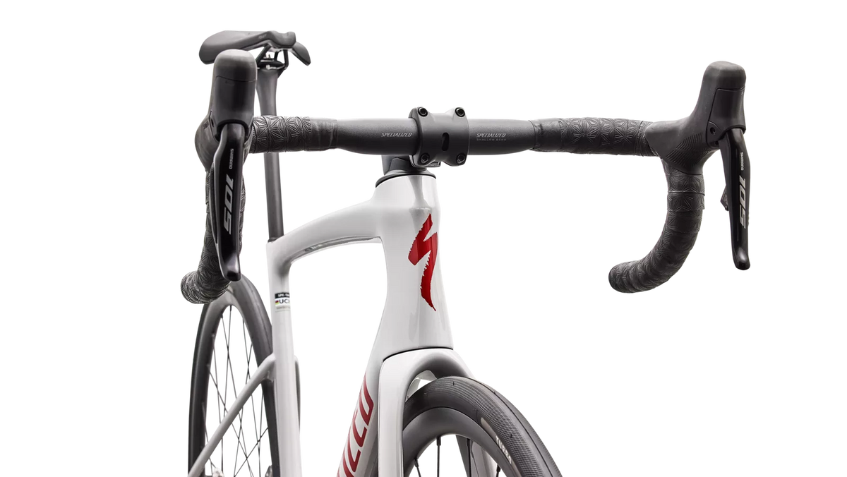 SPECIALIZED TARMAC SL9 COMP ROAD BIKE SHIMANO 105 DI2 - GLOSS DOLOMITE METALLIC / CAYENNE METALLIC