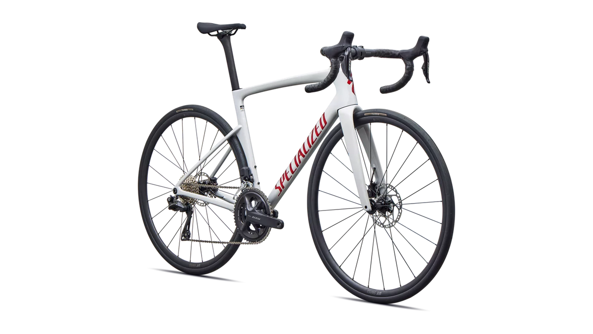 SPECIALIZED TARMAC SL9 COMP ROAD BIKE SHIMANO 105 DI2 - GLOSS DOLOMITE METALLIC / CAYENNE METALLIC