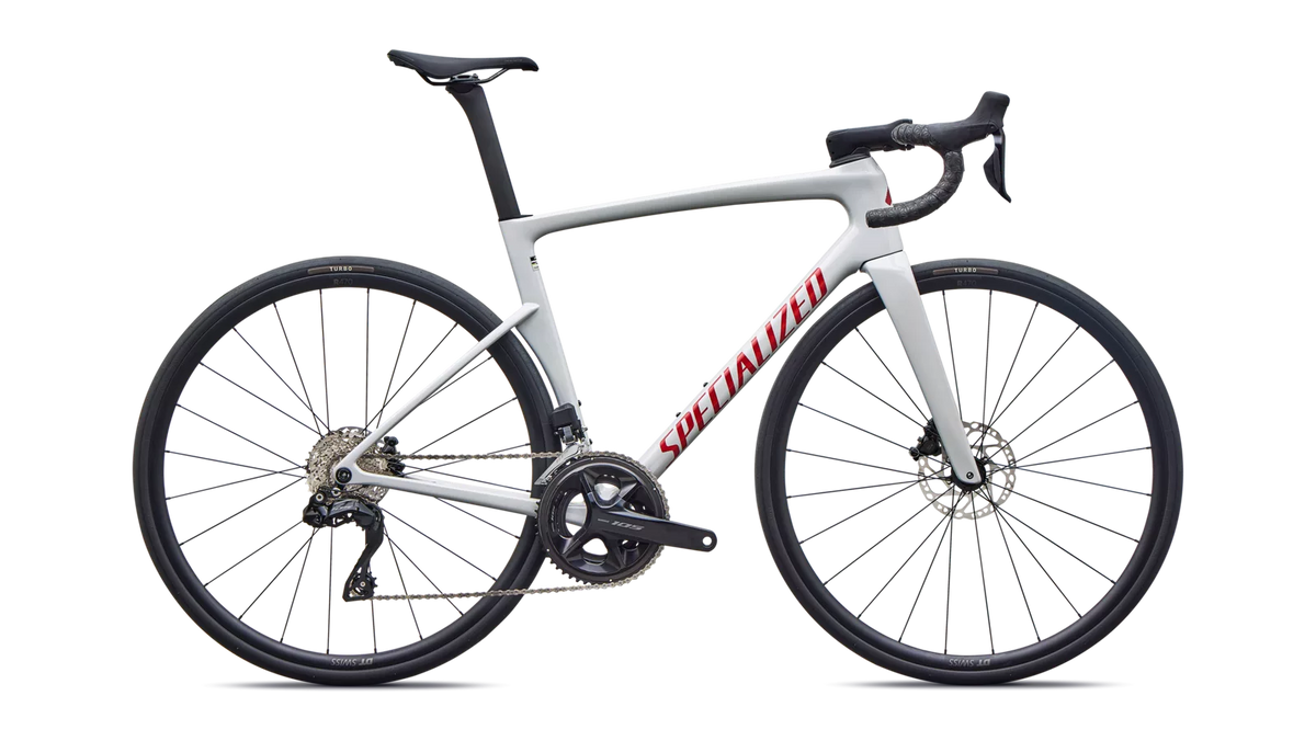 SPECIALIZED TARMAC SL9 COMP ROAD BIKE SHIMANO 105 DI2 - GLOSS DOLOMITE METALLIC / CAYENNE METALLIC