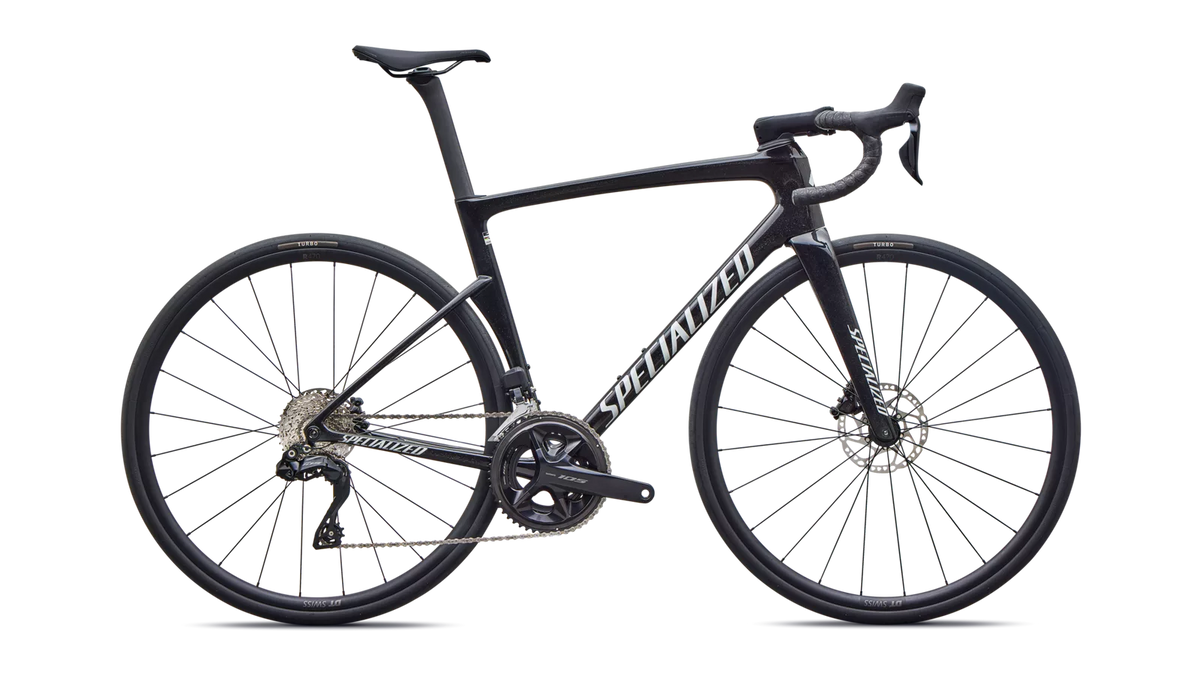 SPECIALIZED TARMAC SL9 COMP ROAD BIKE SHIMANO 105 DI2 - GLOSS CHARCOAL TINT / DOLOMITE METALLIC