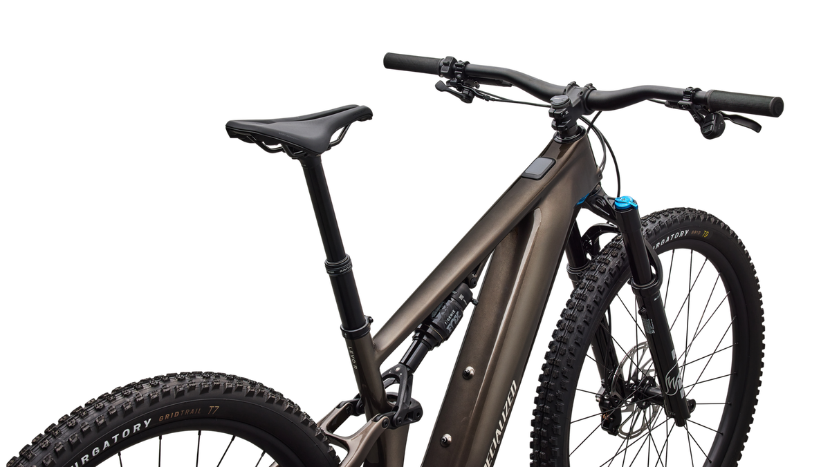 SPECIALIZED Turbo Levo R Comp Bicicleta elèctrica de muntanya - Gloss Gunmetal / Blanc Mountains