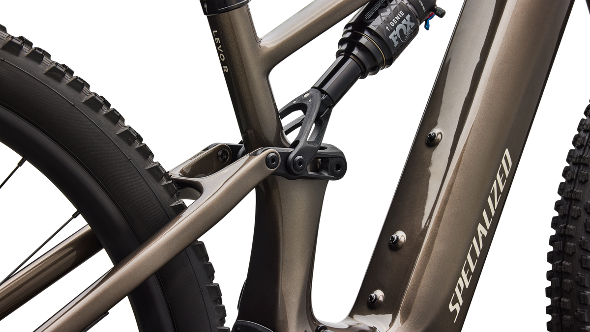 SPECIALIZED Turbo Levo R Comp Bicicleta elèctrica de muntanya - Gloss Gunmetal / Blanc Mountains