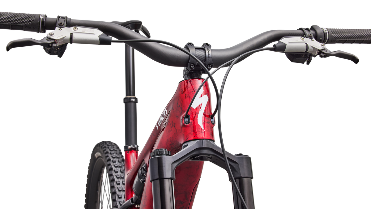 SPECIALIZED S-Works Turbo Levo 4 MTB Ebike - Gloss Red Tint / Silver Dust / Metallic White Silver
