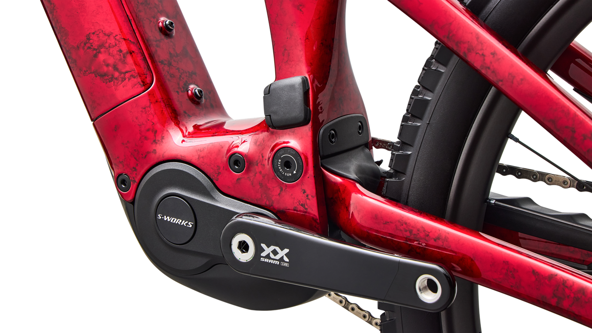 SPECIALIZED S-Works Turbo Levo 4 MTB Ebike - Gloss Red Tint / Silver Dust / Metallic White Silver