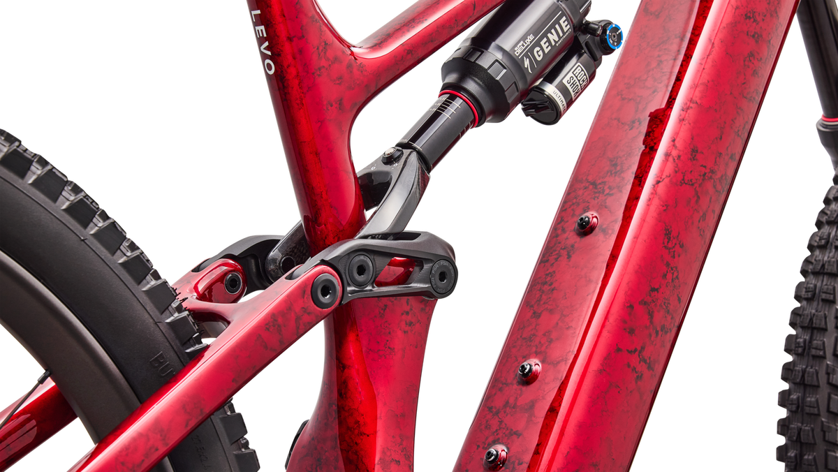 SPECIALIZED S-Works Turbo Levo 4 MTB Ebike - Gloss Red Tint / Silver Dust / Metallic White Silver