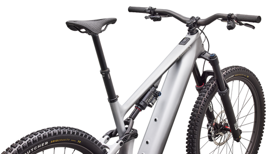 SPECIALIZED S-Works Turbo Levo 4 Elektrische mountainbike - Satin Silver Dust / Zwart Pearl / Gloss Chrome