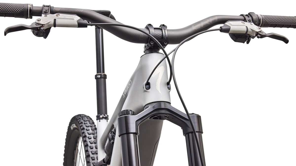 SPECIALIZED S-Works Turbo Levo 4 Bicicleta eléctrica de montaña - Satin Silver Dust / Negro Pearl / Gloss Chrome
