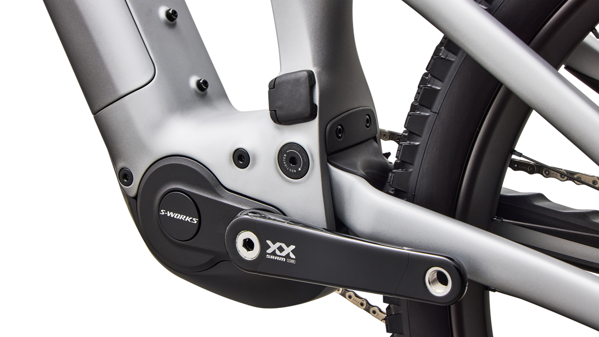 SPECIALIZED S-Works Turbo Levo 4 Bicicleta eléctrica de montaña - Satin Silver Dust / Negro Pearl / Gloss Chrome