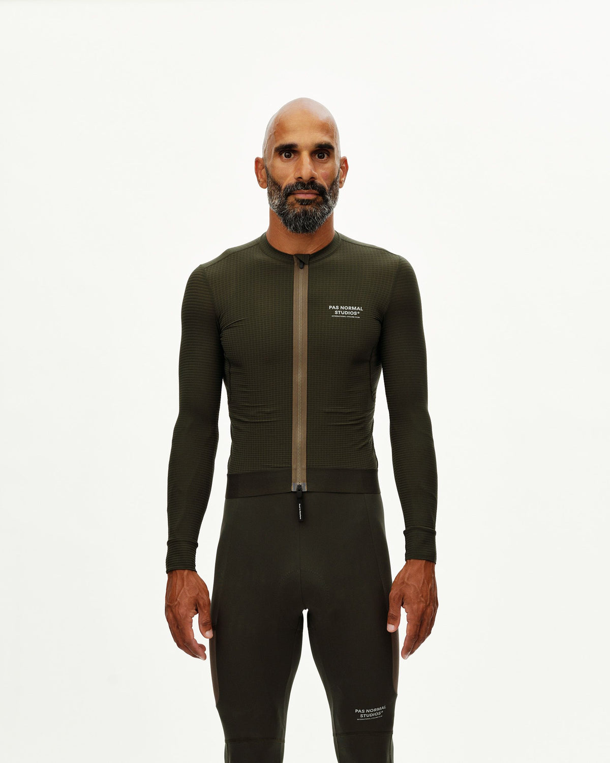 PAS NORMAL STUDIOS Mannen Escapism Fietsshirt lange mouwen - Dark Olive