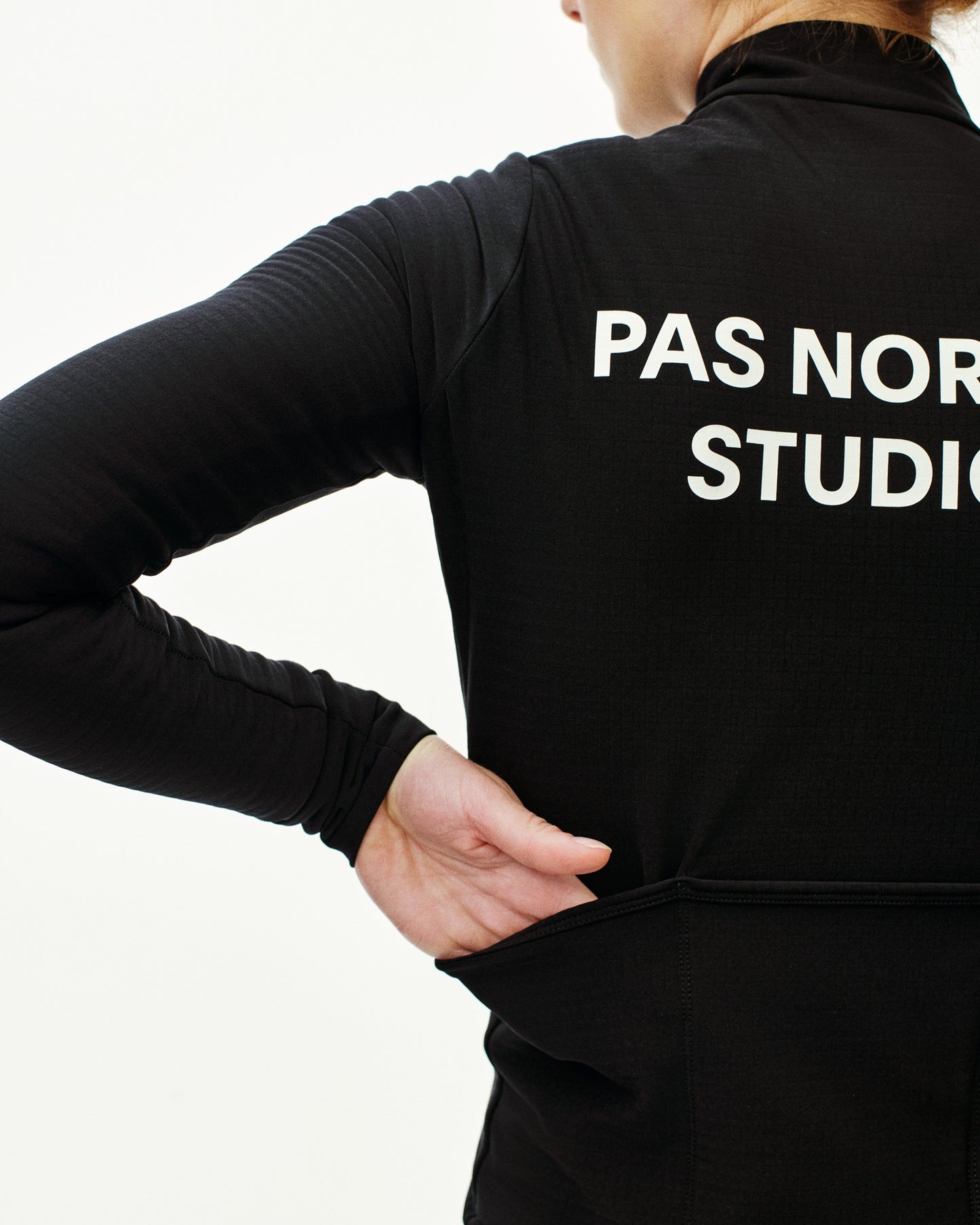 PAS NORMAL STUDIOS Mujer Essential Maillot Ciclismo Manga Larga - Negro