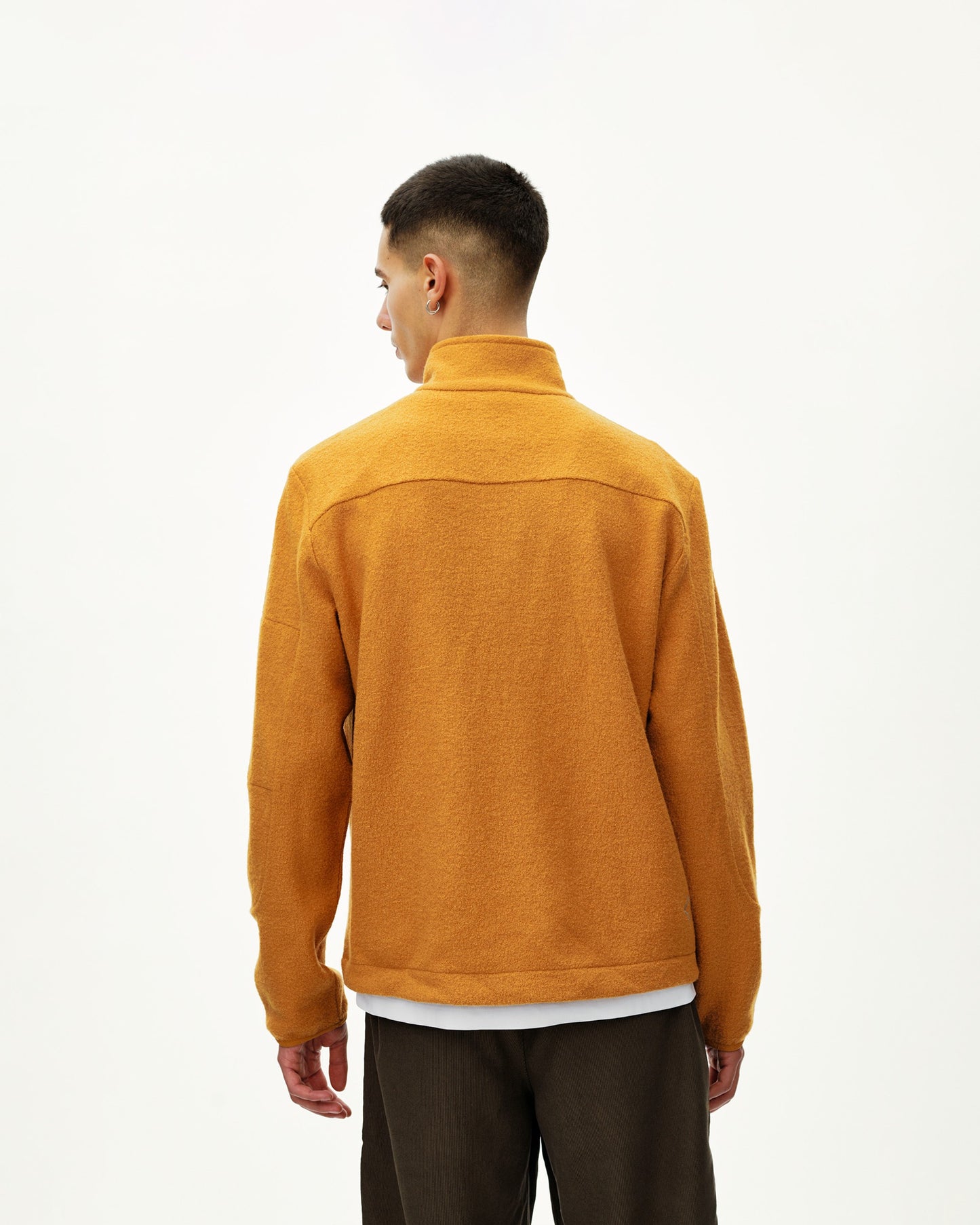 PAS NORMAL STUDIOS Off Race Boiled Wool Half Zip - Ochre