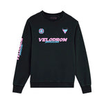 VELODROM Vintage Graphic Sweatshirt - Black/Bright Pink-Blue