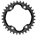 ABSOLUTE BLACK CHAINRING 96 BCD 4 Arms Asymetric SHIMANO XT M8000 Alloy - Black bolts included