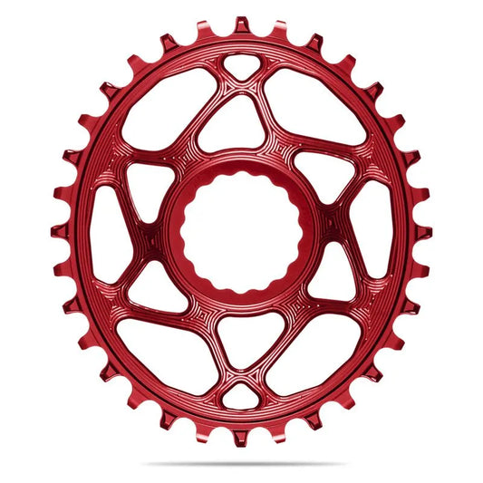 ABSOLUTE BLACK Chainring AB OV DM 6OFF Race Face 1X10 12-Speed Aluminium - Aluminio Rojo