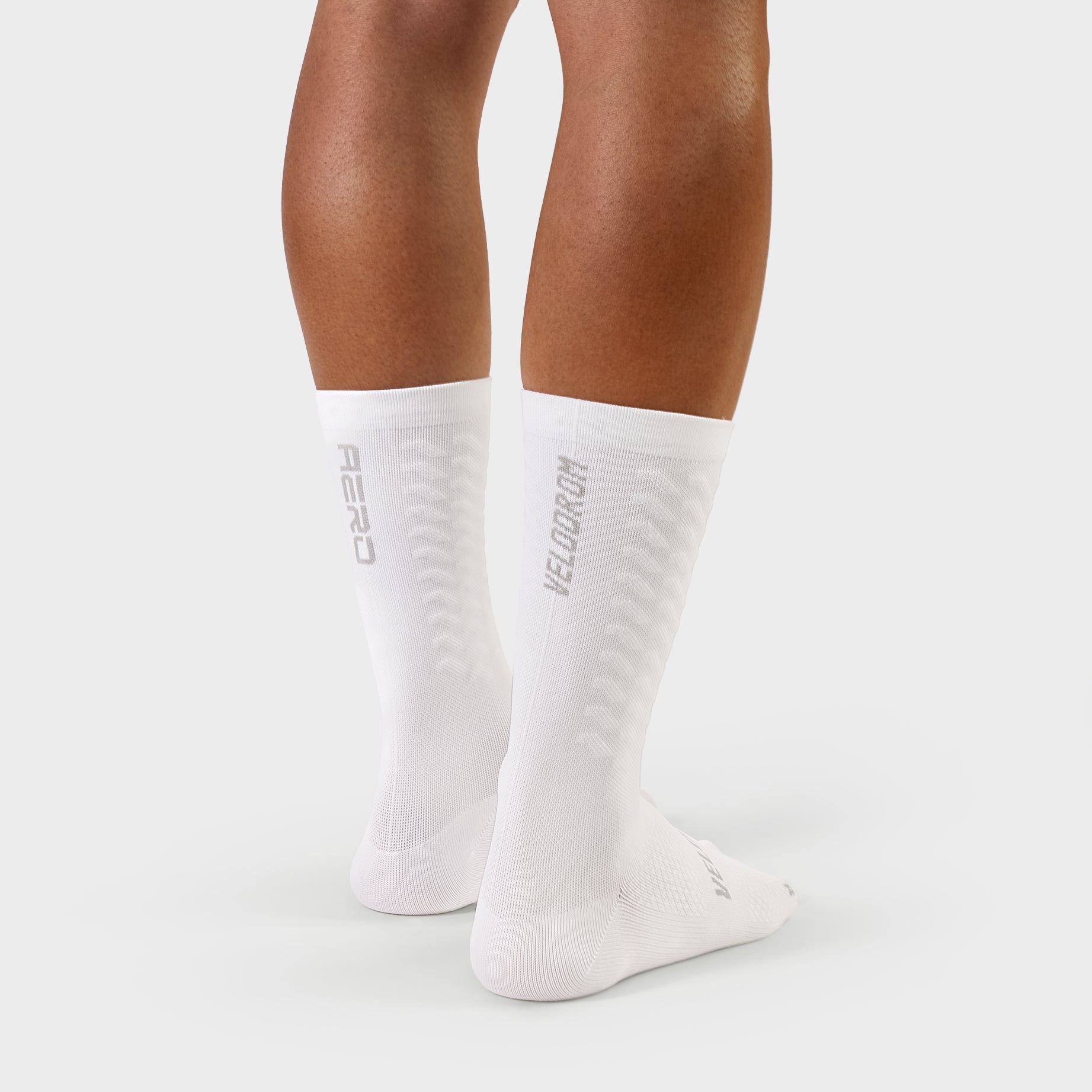VELODROM Raceday Aero Bump Socks - White